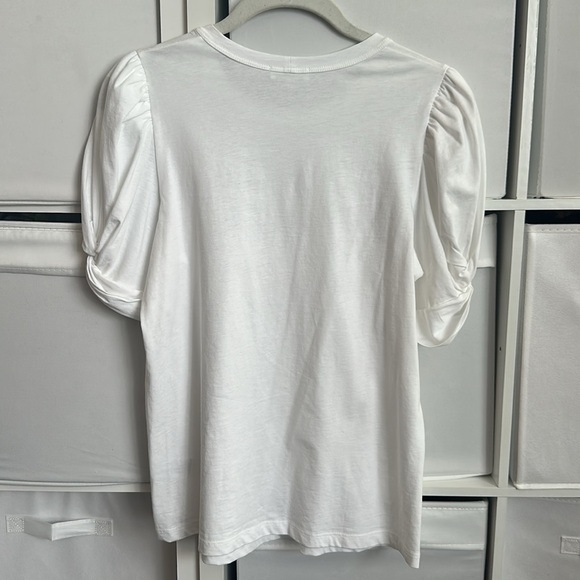 New! A.L.C. Kati puff sleeve white tee XS - Picture 8 of 9